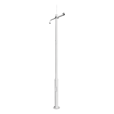 Poste Seccionado para Cámara PTZ / 3 m (9.8 ft) de Altura / 3 Secciones de 1 m / Base de Cimentación 330 mm / Soporte PTZ 48.5 mm / Sellos Impermeables / Color Negro
