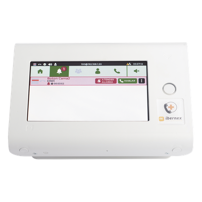 Centro de Control para Enfermería / Pantalla Táctil 7' / RFID 125 kHz / VoIP SIP / PoE 802.3af / Cancelación de Ecos / 2 Puertos Ethernet