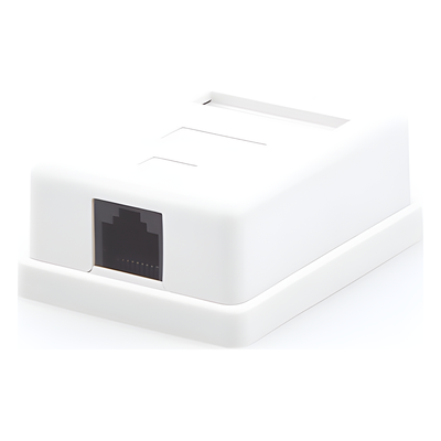 Caja de Pared / 1 Puerto Keystone / Cat5e / T568A-B / UL 94V-0