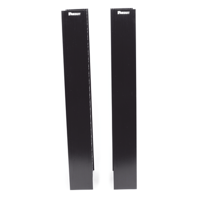 Organizador de Cable Vertical / 45 Espacios de Rack / 6.9 pies de Alto / 131 Cables CAT6 / Frontal Sencillo / ABS Negro