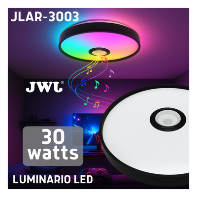 Luminario LED RGB / 30W / 2400 Lúmenes / Bluetooth / Control por App / Voltaje Universal 85-265V / 380 mm (1.2 ft) Diámetro