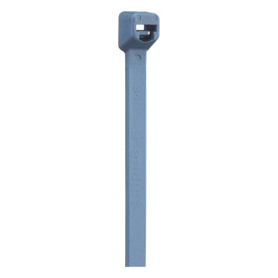 Brida de Cable / Nylon 6.6 Metal Detectable / 203 mm (8.0 in) Largo / 3.4 mm Ancho / 133 N (30 lb) / Antimicrobiano / Azul
