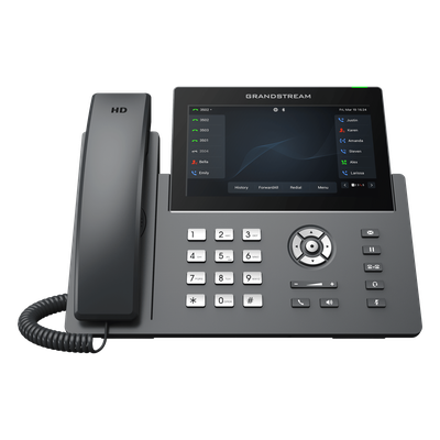 Teléfono IP / 12 Líneas SIP / 6 Cuentas / Pantalla Táctil 7" / Wi-Fi Dual Band / PoE Gigabit / Bluetooth / Audio HD Opus