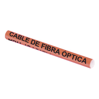 Marcador de Fibra Óptica / Vinilo Exterior UV / 6.4 a 12.5 mm (0.25 a 0.49 Pulgadas) / 10 cm Largo / Naranja