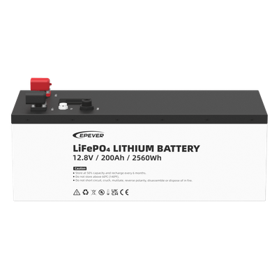 Batería de Litio LiFePO4 / 12.8 Vcc / 200 Ah / 2.56 kWh / LCD Local / Serie 4 Unidades