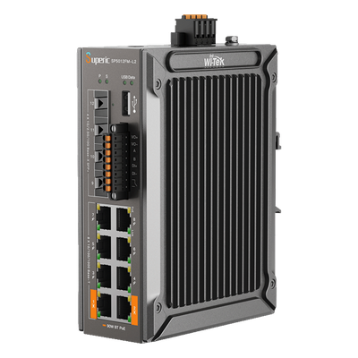 Switch PoE Industrial L2+ / 8 Puertos Gigabit PoE / 4 Puertos SFP 10G / Capacidad 96 Gbps / Presupuesto PoE 240 W / Rango -40 a 75 °C (-40 a 167 °F) / Sin Ventilador