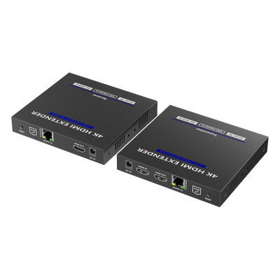 Extensor HDMI sobre IP / 4K@60Hz / Cero Latencia / 100 m (328 ft) / IR Bidireccional / RS-232 / ARC / Salida Loop / IPColor