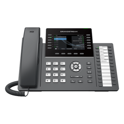 Teléfono IP / 12 Líneas / 24 Teclas Programables / Wi-Fi 6 / PoE / Pantalla LCD 4.3 Pulgadas / Bluetooth / Audio HD