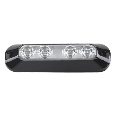 Luz Auxiliar LED / 4 LEDs Bicolor Rojo/Azul / 22 Patrones de Destello / Voltaje Universal 12-24 VCC / Interior y Exterior