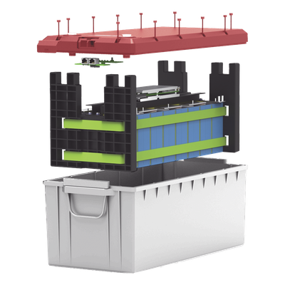 Batería LiFePO4 / 2.56 kWh / 25.6V / 100 Ah / BMS Integrado / IP65 / Comunicación RS485 y CAN