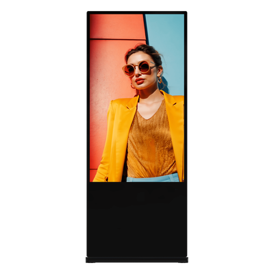 Tótem Táctil Digital / 55" 4K UHD / Capacitiva 10 Puntos / Android 13 / 500 Nits / 4 Ruedas