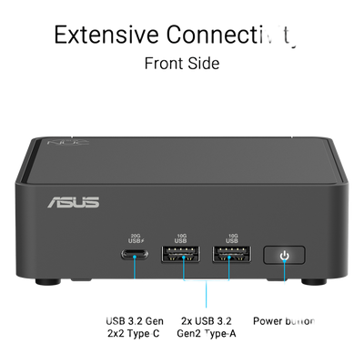 Mini PC / Core 5 210H 8 Núcleos hasta 4.8 GHz / 16 GB DDR5-5600 / SSD 512 GB NVMe PCIe 4.0 / Wi-Fi 7 / Ethernet 2.5 GbE / Thunderbolt 4 / Windows 11 Pro