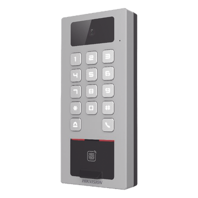 Terminal de Control de Acceso / Videoportero Multiapartamento / 2 Megapixel / IP65 & IK09 / 10,000 Huellas / 100,000 Tarjetas / PoE / 2 Relays / Wi-Fi