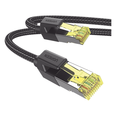 Cable Ethernet Cat7 / Blindaje F/FTP / 10 Gbps / 600 MHz / 5 m (16.40 ft) / Malla Nylon