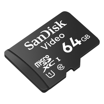 Memoria microSD / 64GB / Alta Resistencia / Videovigilancia / Clase 10 / -25°C a 85°C / 32 TBW
