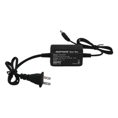 Fuente de Alimentación / 12 VCC / 2 A / Entrada Universal 100-240 VCA / Cables 50 cm (19.7 in) / IP ABS