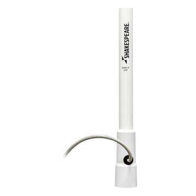 Antena Marina VHF / Fibra de Vidrio / 6 dB / 50 W / 2.4 m (7.9 ft) / RG-58 4.5 m (15 ft) / Nylon