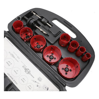 Juego de Brocas Sierra / 9 Piezas / 3/4" a 2-1/2" / Bi-Metal HSS / Profundidad 40 mm / Estuche PVC