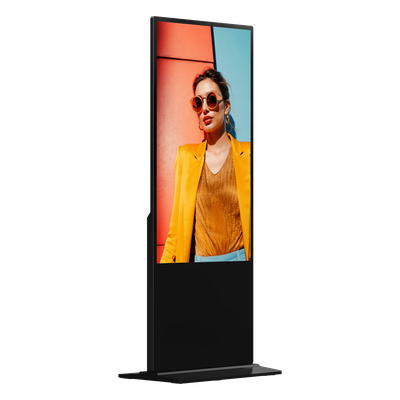 Tótem Táctil Digital / 55" 4K UHD / Capacitiva 10 Puntos / Android 13 / 500 Nits / 4 Ruedas