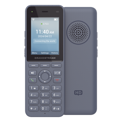 Teléfono IP Inalámbrico / Wi-Fi 6 Dual Band / 3 Cuentas SIP / 3 Líneas / Voz HD / Bluetooth / Pantalla 2.4" / Batería 3000 mAh
