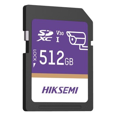Tarjeta SD / 512 GB / 100 MB/s Lectura / 90 MB/s Escritura / Clase 10 U3 V30 / 3D TLC NAND / −25°C a 85°C (−13°F a 185°F)
