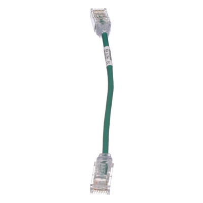 Cable de Parcheo Cat6 UTP / 28AWG Diámetro Reducido / 3.8 mm / 20.2 cm (0.66 ft) / Verde / LSZH-CM