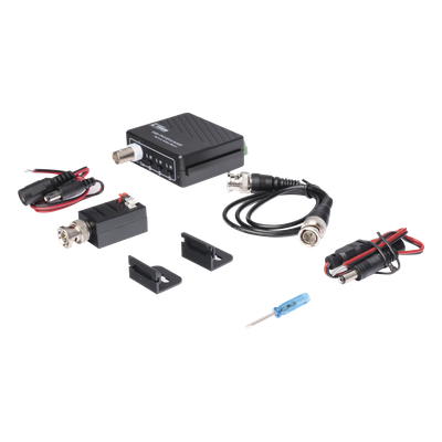Kit de transmisión de video / 400 m (1312 ft) / 2 MP / HD-TVI HD-CVI AHD CVBS / Activo+Activo / Protección grado III