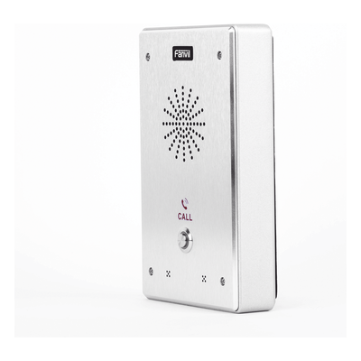 Intercomunicador IP / 2 Líneas SIP / 2 Relevadores / PoE 802.3af / Anti-Vandálico IP65 e IK10 / -40°C a 70°C