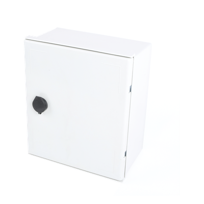 Gabinete de Poliéster / IP65 / 250 x 300 x 140 mm / Carga 30 kg / Placa Trasera Incluida / Cerradura con Llave