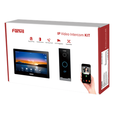 Kit Videoportero IP / Pantalla Táctil 7" HD / Cámara 2 Megapixel / Wi-Fi Dual Band / PoE / 10,000 Tarjetas RFID / ONVIF