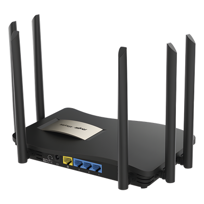 Router Inalámbrico / Wi-Fi 5 / Dual Band 2.4 y 5 GHz / 4 Puertos Gigabit / 6 Antenas 6 dBi / 1,267 Mbps / 96 Usuarios Concurrentes
