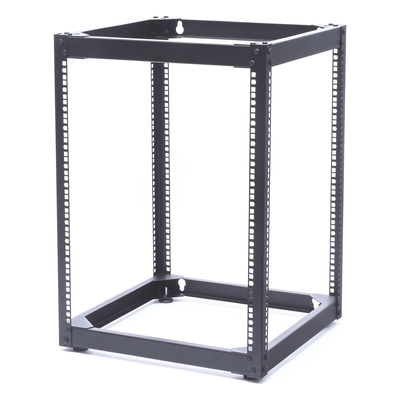 Rack Abierto de 4 Postes / 14 Unidades / Profundidad 510 mm / Montaje Pared o Piso / Acero 9.3 kg