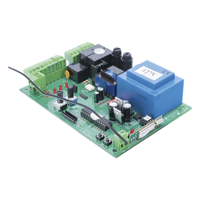 Tarjeta de Control Electrónico / Motor Corredizo 1200 RPM / Pantalla LCD / Conectividad Inalámbrica / IP44 / 110-120 VCA