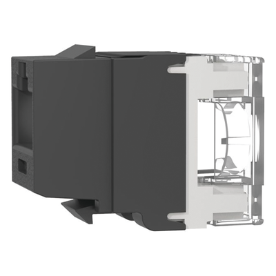 Conector Keystone / Cat 6A / 8P8C / UTP / 22-26 AWG / T568A/B / 50 μin Oro / Negro