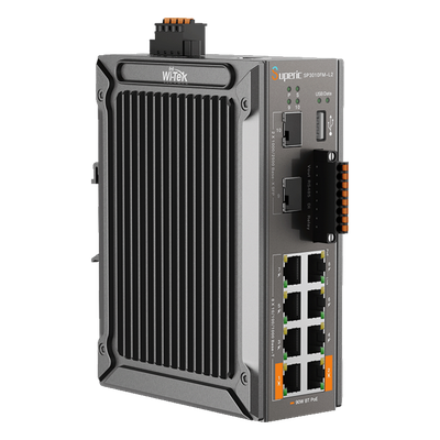Switch PoE Industrial / 8 Puertos Gigabit PoE / 2 Puertos SFP 2.5 Gbps / 240W Presupuesto PoE / 26 Gbps Capacidad de Conmutación / -40 ℃~75 ℃ / DIN-Rail, Pared, Escritorio