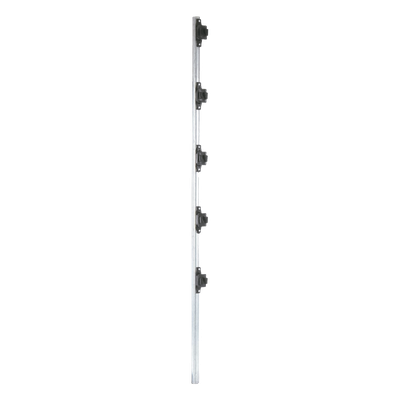 Poste de cerco eléctrico / 1.2 m (3.9 ft) / Acero galvanizado G60 / 5 aisladores de paso / 18 kV dieléctrico