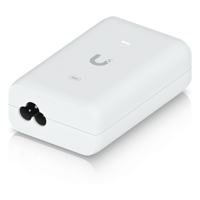 Adaptador PoE+ / 30 W / 2.5 Gbps / 48V 0.65A / (2) Puertos RJ45 Blindados / LED Indicador / Protección contra Sobretensiones