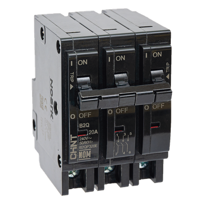 Interruptor Termomagnético Enchufable / 3 Polos / 40A / 240V / Capacidad Interruptiva 10kA / Rango -30 a 70°C