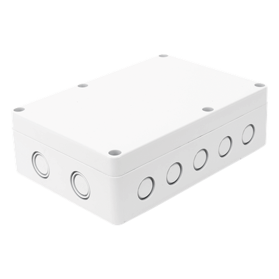 Gabinete Plástico para Exterior / IP65 / 180 x 125 x 57 mm / 16 Entradas de Cableado / -20 a 60 °C / ABS