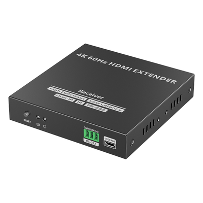 Receptor HDMI IP / 4K UHD @60Hz / 18 Gbps / Cat 6/6a/7 hasta 120 m (393.7 ft) / HDCP 2.2 / IR 20-60 kHz