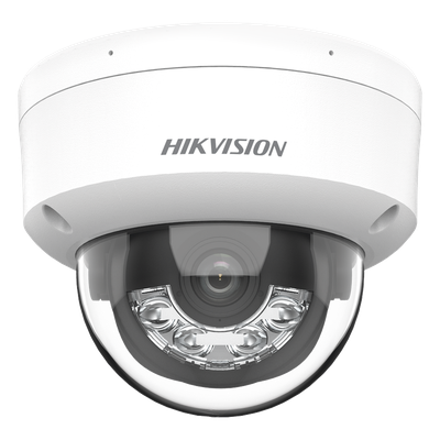 Cámara Domo IP / 6 Megapixel / Dual Light 30 m (98.4 ft) / Lente 2.8 mm / 105° / Audio Integrado / IK08 / IP67 / PoE