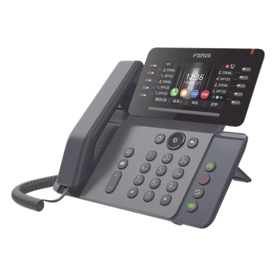 Teléfono IP Empresarial / 20 Líneas SIP / Pantalla 4.3" Ajustable / Wi-Fi 2.4/5 GHz / Bluetooth 5.0 / Puertos Gigabit / PoE