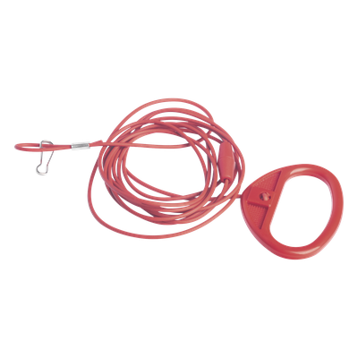 Tirador de Emergencia para Baño Hospitalario / Cordón Antibacteriano 2 m (6.6 ft) / Broche Antiestrangulamiento / Activación Desde el Suelo