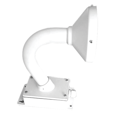 Montaje Universal de Pared / Cuello de Ganso Anti-Retorno / Caja de Conexiones Exterior / Carga 4.5 kg / Aluminio Blanco