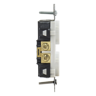 Receptáculo Dúplex / 20 A / 125 V / 2 Polos 3 Hilos / Calibre 14-10 AWG / Montaje en Pared