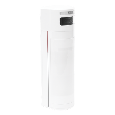 Sensor de Movimiento con Cámara IP / Detección Dual PIR + Microondas / 15 m (49.2 ft) / Ángulo Ajustable 90° a 180° / Inmunidad a Mascotas 40 kg / IP65