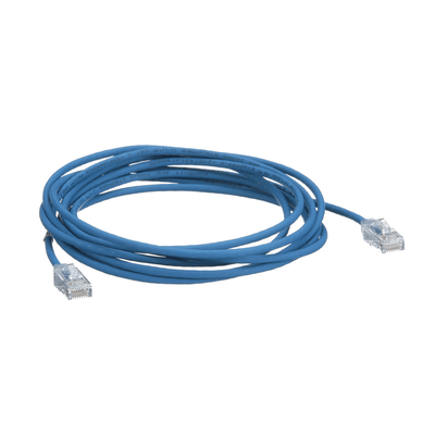 Cable de Parcheo Cat6 UTP / 28AWG Diámetro Reducido / 30.48 m (100 ft) / Azul / 250 MHz / PoE++