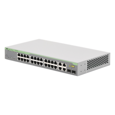 Switch WebSmart / 24x FE 10/100 Mbps / 2x GE 10/100/1000 Mbps / 2x SFP Gigabit Combo / 12.8 Gbps Switching Fabric