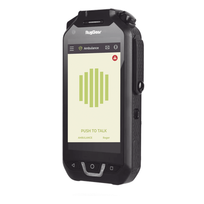 Smartphone MCPTT / Botón PTT y Selector de Canal / Altavoz 105 dB / IP68 y MIL-STD-810H / LTE Global / Batería 5000 mAh