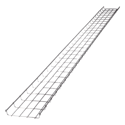 Charola Tipo Malla / 200 mm Ancho / 33 mm Peralte / 3 m Tramo / 105 Cables Cat6 / Electro Zinc 15-20 micras / 9.84 pies Longitud